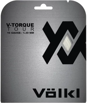 Volkl V-Torque Tour | Tennis Racquet String | Great Feel, Spin and Control | Co-Polymer String (White, 17, Set)