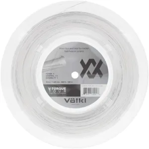 Volkl V-Torque Tour | Tennis Racquet String | Great Feel, Spin and Control | Co-Polymer String (White, 19, Reel)