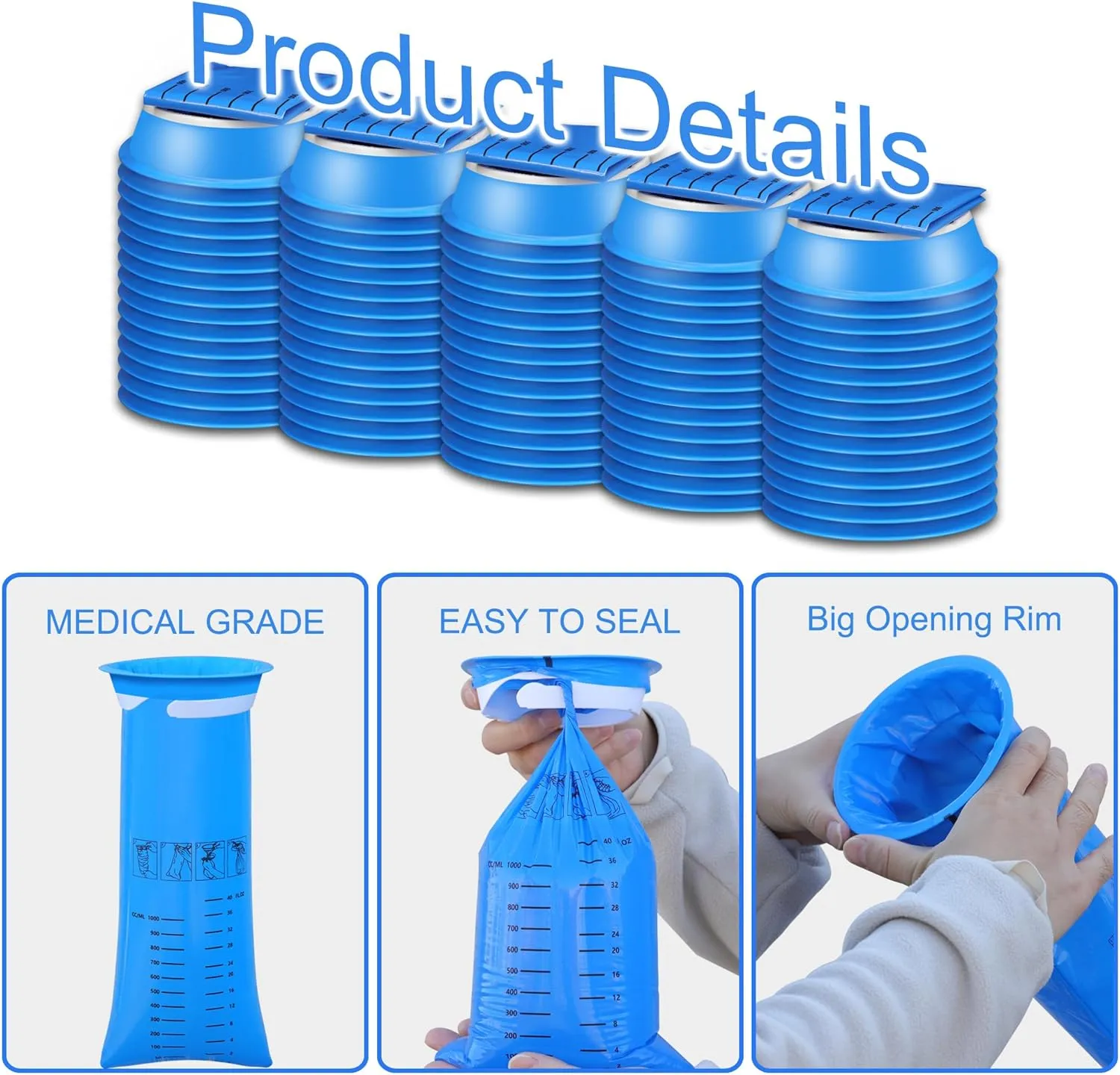 Vomit Bags Disposable, 60 Pack Emesis Bags for Car Kids & Adult, Barf Bags Disposable for Travel Motion Sickness- Leak Resistant, Medical Grade, Throw Up Bags