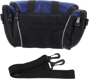 VOSAREA Handlebar Bag Travel Bike Bag Frame Bicycle Bar Bag Bike Front Bag Storage Bike Handlebar Pouch Tube Cycling Bar Bag Straps Mount Bike Rack Bag Bicycle Top Bar Bag Blue