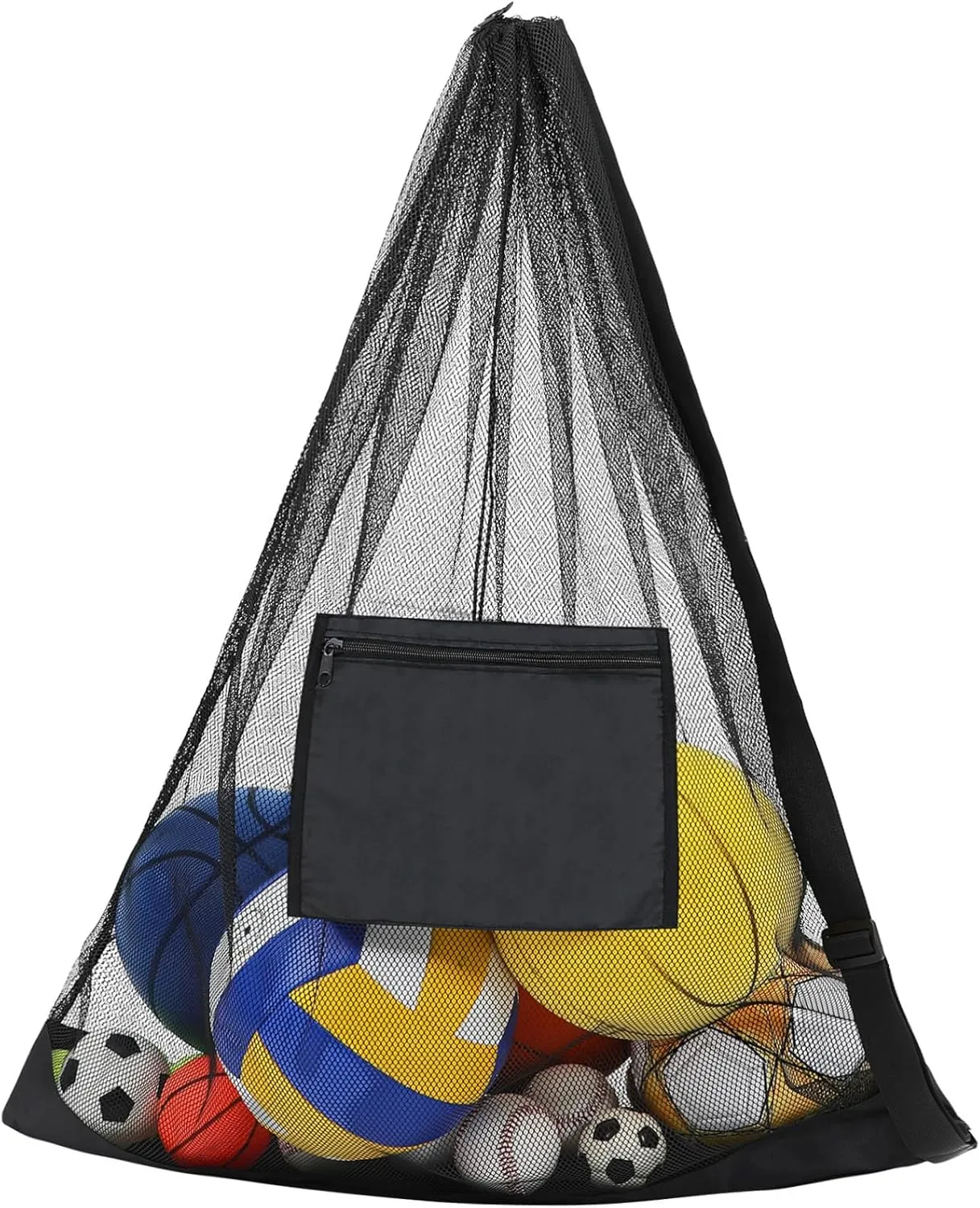 Wakauto Sports Mesh Bag Large Ball Net Bag for Soccer Volleyball Basketball Equipment Storage