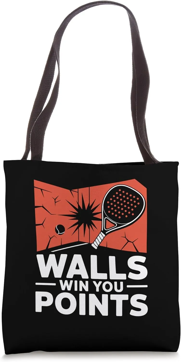 Walls Win You Points Padel Sports Athlete Game Players Tote Bag