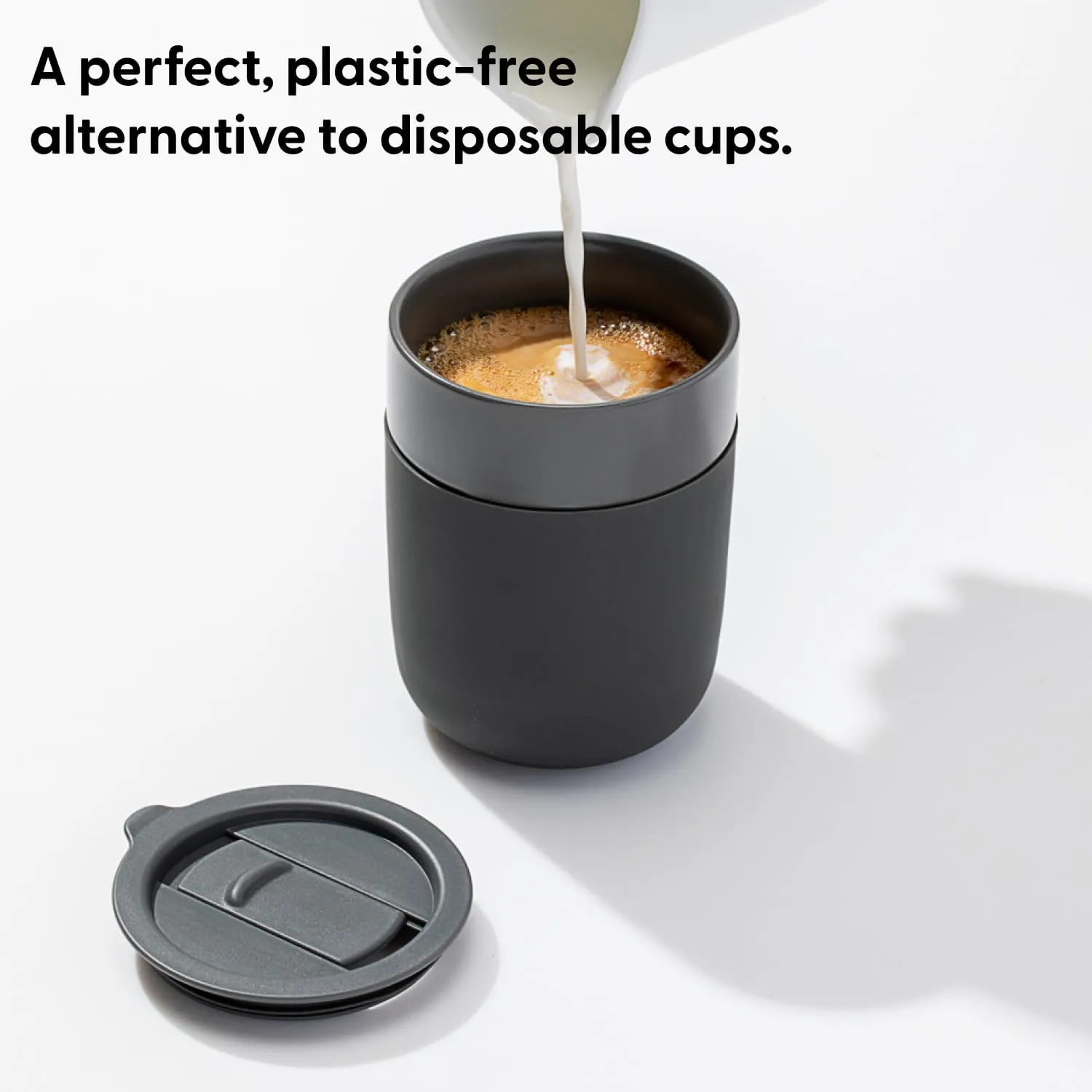 W&P Porter Ceramic Mug w/ Protective Silicone Sleeve, Mint 12 Ounces | On-the-Go | Reusable Cup for Coffee or Tea | Portable | Dishwasher Safe