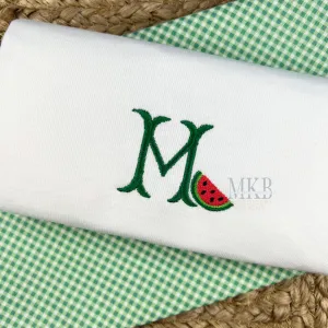Watermelon Embroidery Design, Mini Fill Stitch Machine Embroidery Design File