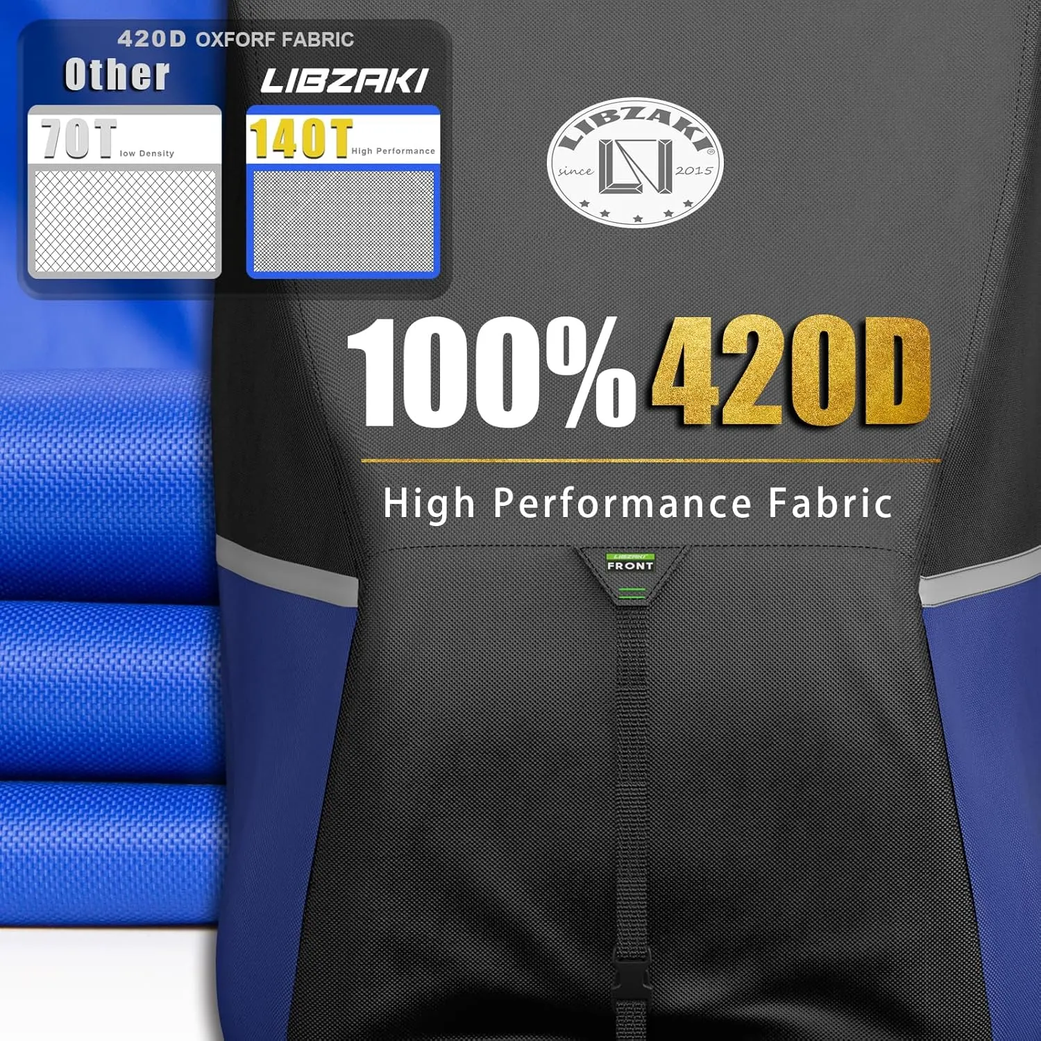 Waterproof Golf Cart Cover, Heavy Duty Marine Grade Fabric, Universal Fits for Most Brand 2/2 2/4 2 Passengers Yamaha, Honda, Club Car, EZGO Golf Cart
