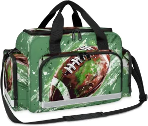 Waterproof Tactical Duffle Bag 25" Carry On Bag for EMT Tear-Resistant Gym Bag with Multi-Pocket & OSHA Reflective Travel Bags for Men Women Football Themed