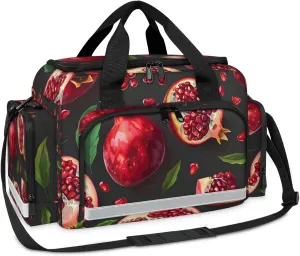 Waterproof Tactical Duffle Bag 25" Carry On Bag for EMT Tear-Resistant Gym Bag with Multi-Pocket & OSHA Reflective Travel Bags for Men Women Fruit Pomegranate