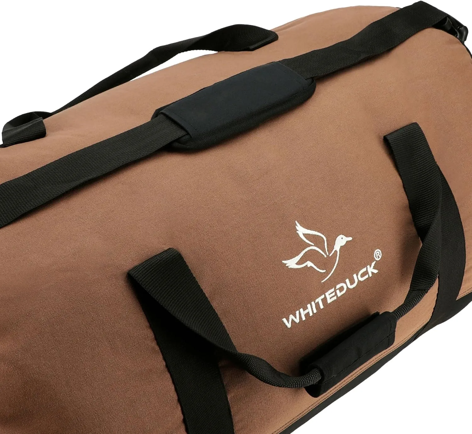 WHITEDUCK Heavy Duty Canvas Duffel Bag for Men and Women - Foldable Military Army Style Duffel Bag, with Full Length Zipper- Outdoors, Travel, Gym & Storage