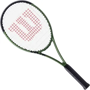 WILSON Blade Team V8 Strung Tennis Racquet - Economical Quality Intermediate Racquet - 4-3/8 Grip, Green & Black
