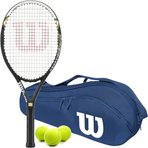 Wilson Hyper Hammer 5.3 Tennis Racquet Bundled with a Wilson Advantage 2.5 Tennis Bag – Optional Accessories