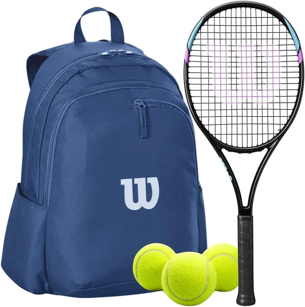 Wilson Six LV Tennis Racquet Bundled with a Wilson Advantage 2.5 Tennis Backpack – Optional Accessories