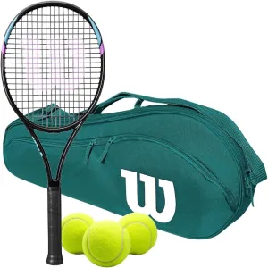 Wilson Six LV Tennis Racquet Bundled with a Wilson Advantage 2.5 Tennis Racquet Holder Bag – Optional Accessories
