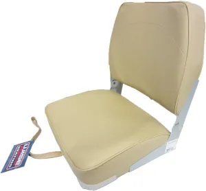 Wise New Fishing Boat Seat Chair Sand Tan Composite Base/Bottom Fold Down