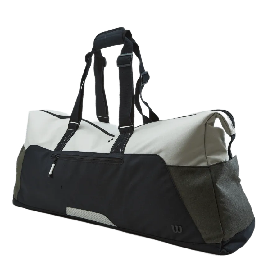 Women's Racket Bag Cream/forest Green/black