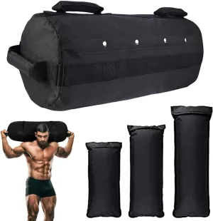 Workout Sandbag, Adjustable Weight Training Fitness Sand Bags with Multiple Handles and 3 Inner Sandbags for Heavy Duty Workout Cross Training Strength Weightlifting