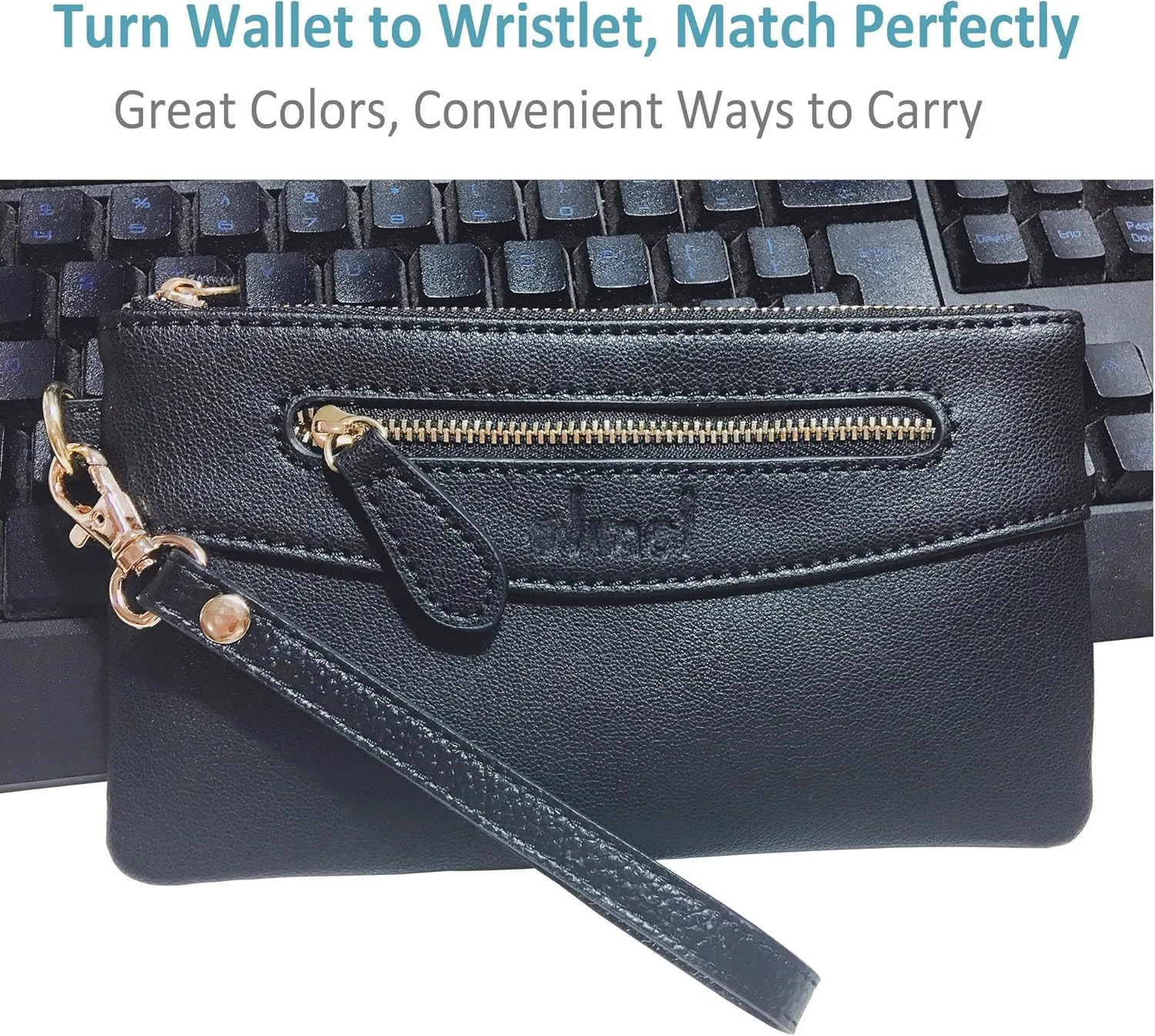 Wristlet Strap, Genuine Leather Keychain Wristlet KeyChain Hand Strap for Wallet Purse Clutch Cellphone Wristlet Key