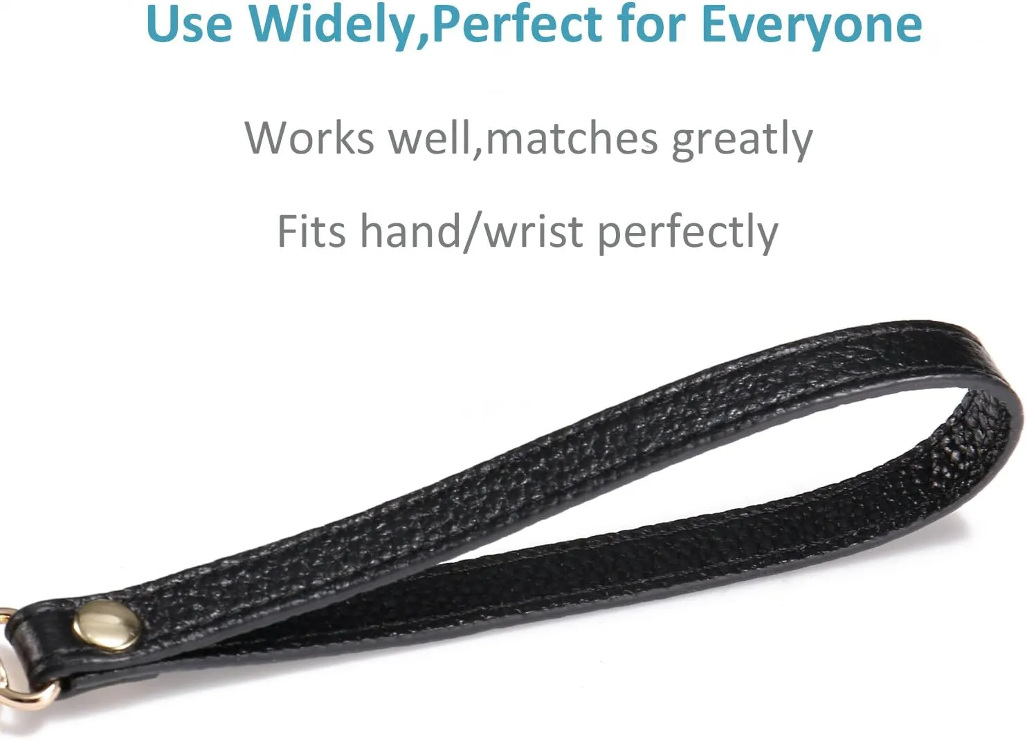 Wristlet Strap, Genuine Leather Keychain Wristlet KeyChain Hand Strap for Wallet Purse Clutch Cellphone Wristlet Key