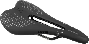 WTB Gravelier Bike Saddle, Flexible Base with Fusion Form Technology, Perineal Relief Cutout for Gravel and Endurance Rides, Available with Stainless Steel, Chromoly, Carbon, or Titanium Rails