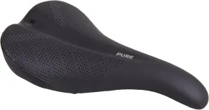 WTB Pure Bike Saddle, Comfortable All Day Saddle with Thick Padding, Ideal for Bikepacking & Long Distance Cycling, Drop Nose Design, Available with Steel or Chromoly Rails