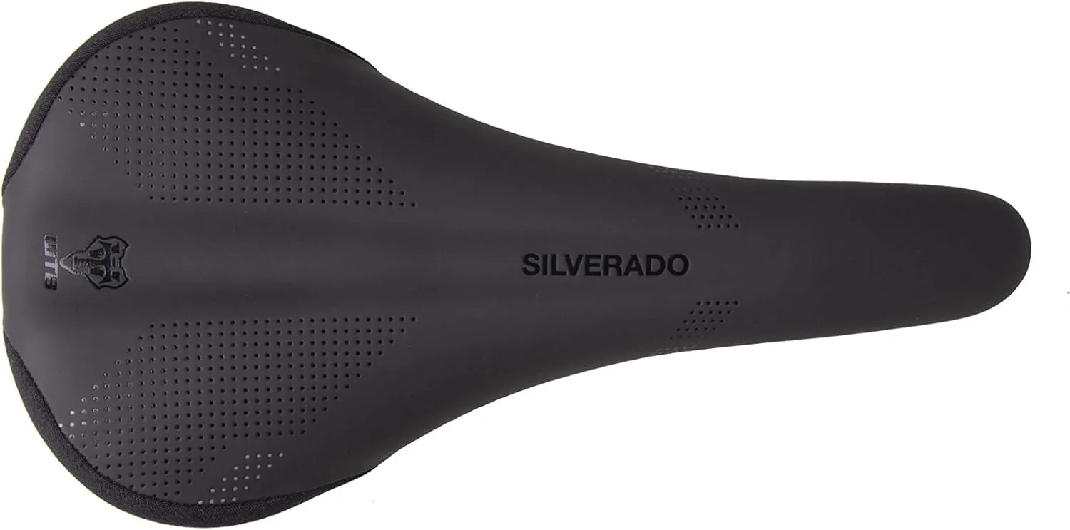 WTB Silverado Medium Steel Saddle: Mountain & Road Bike, Black, Microfiber, DNA Padding, Unisex-Adults, 135mm x 265mm, 176g
