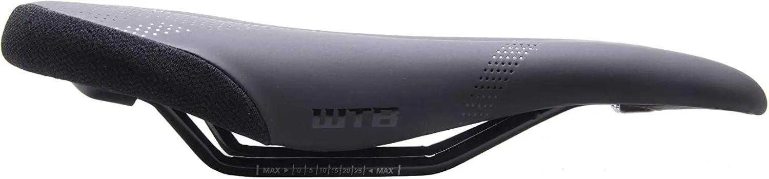 WTB Silverado Medium Steel Saddle: Mountain & Road Bike, Black, Microfiber, DNA Padding, Unisex-Adults, 135mm x 265mm, 176g