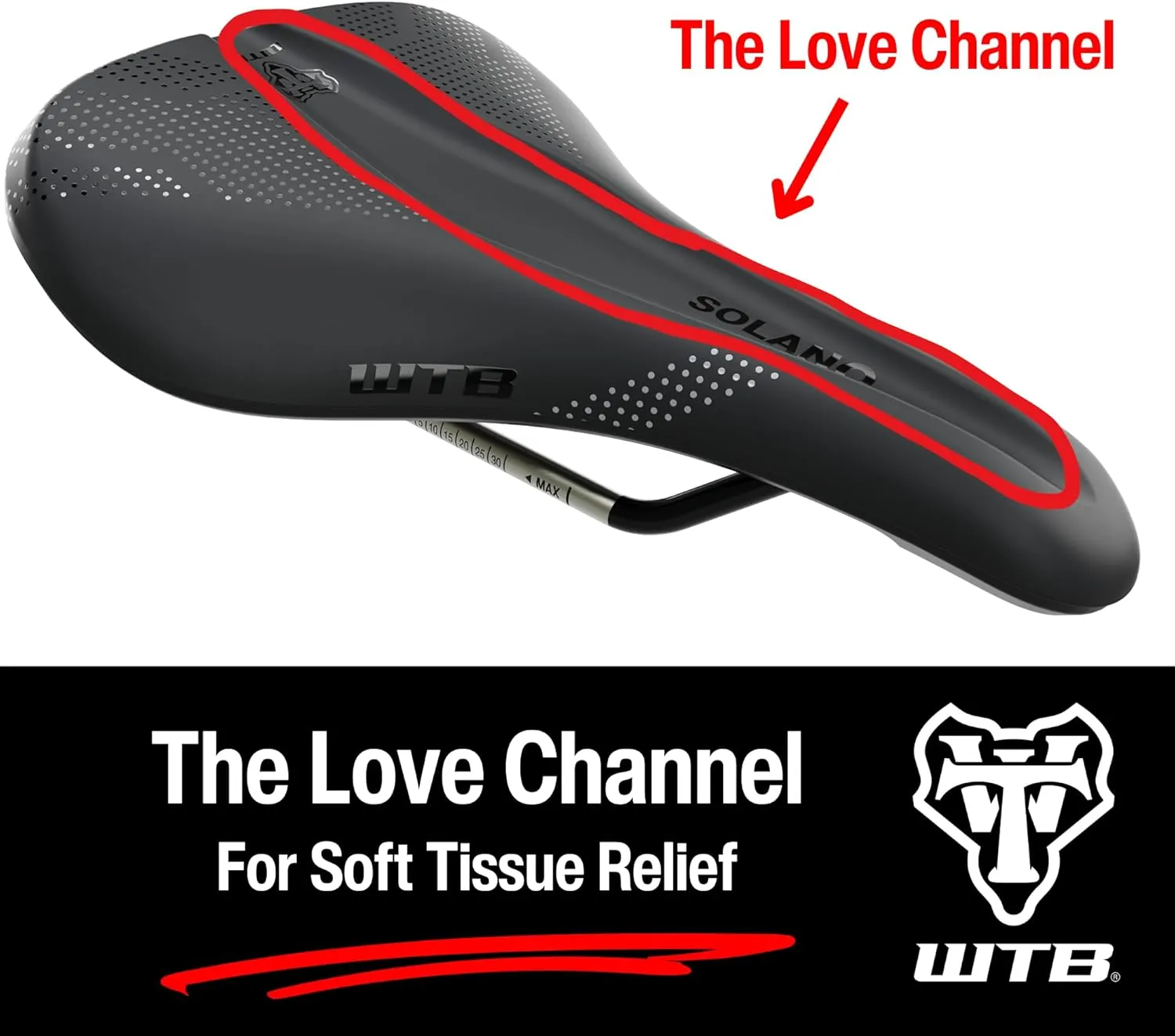 WTB Solano Bike Saddle, Fusion Form Base, Enhanced Padding, Perineal Support, Short Length Design, Gravel, Adventure Road, Mountain, Available in Wide or Medium with Carbon, Chromoly, or Titanium Rail