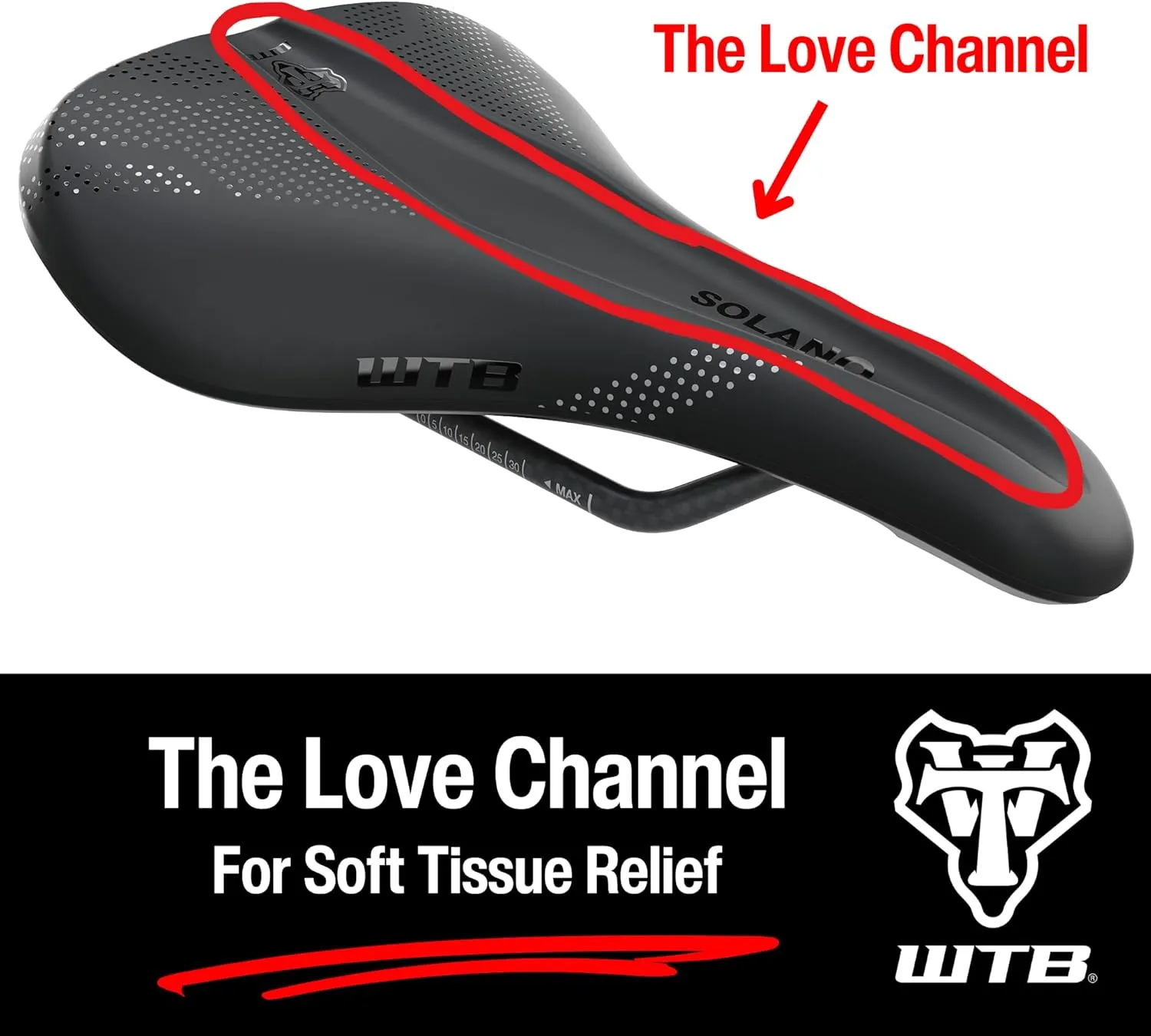 WTB Solano Bike Saddle, Fusion Form Base, Enhanced Padding, Perineal Support, Short Length Design, Gravel, Adventure Road, Mountain, Available in Wide or Medium with Carbon, Chromoly, or Titanium Rail