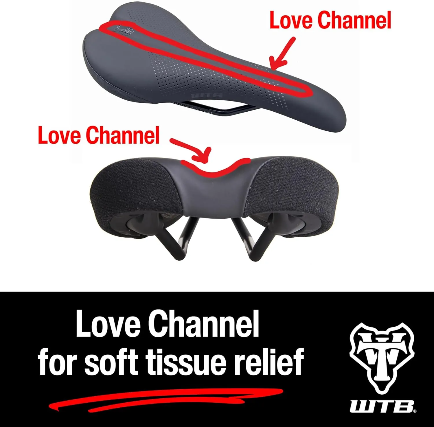 WTB Volt Bike Saddle - Comfortable Medium Thickness Padding, Contoured Shape with a Flex-Tuned Shell - Lightweight MTB Saddle for Optimal Support & Performance