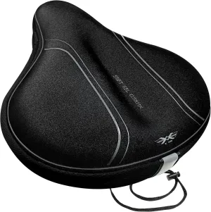X Wing Bike Seat Cover Padded with Memory Foam OR Gel, Bicycle Saddle Soft for Men Women, Comfort Exercise Cycle Seats Cushion Padded Fits Stationary Bikes, Spin, for Indoor and Outdoor Cycling