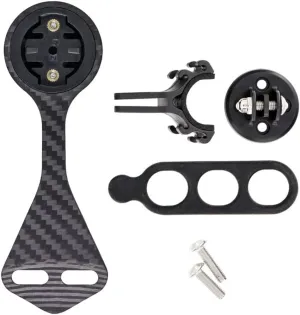 XBERSTAR Integrated Aero Handlebar Out Front Cycling Computer Road Bike Mount Compatible with Garmin,for XOSS G G  and Bike Light Attachment (Black)
