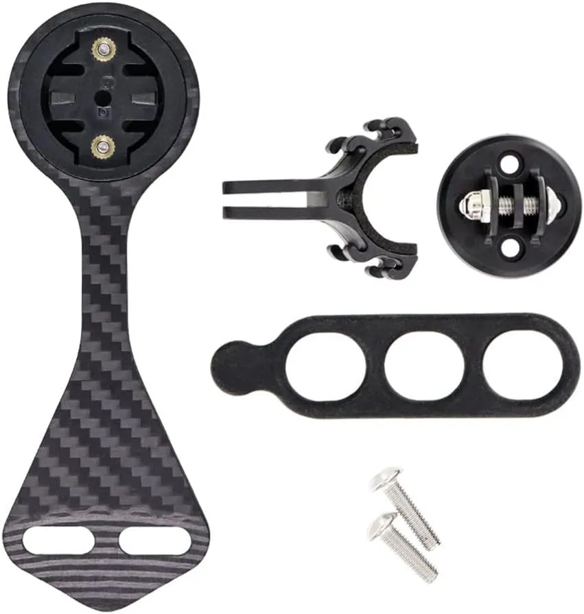 XBERSTAR Integrated Aero Handlebar Out Front Cycling Computer Road Bike Mount Compatible with Garmin,for XOSS G G  and Bike Light Attachment (Black)