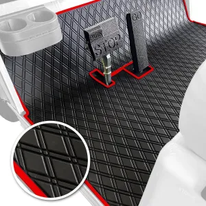 Xtreme Mats Club Car Compatible Golf Cart Mat, Full Coverage Rubber Floor Liner - Fits Club Car DS (1982-2013) and Villager (1982-2018)