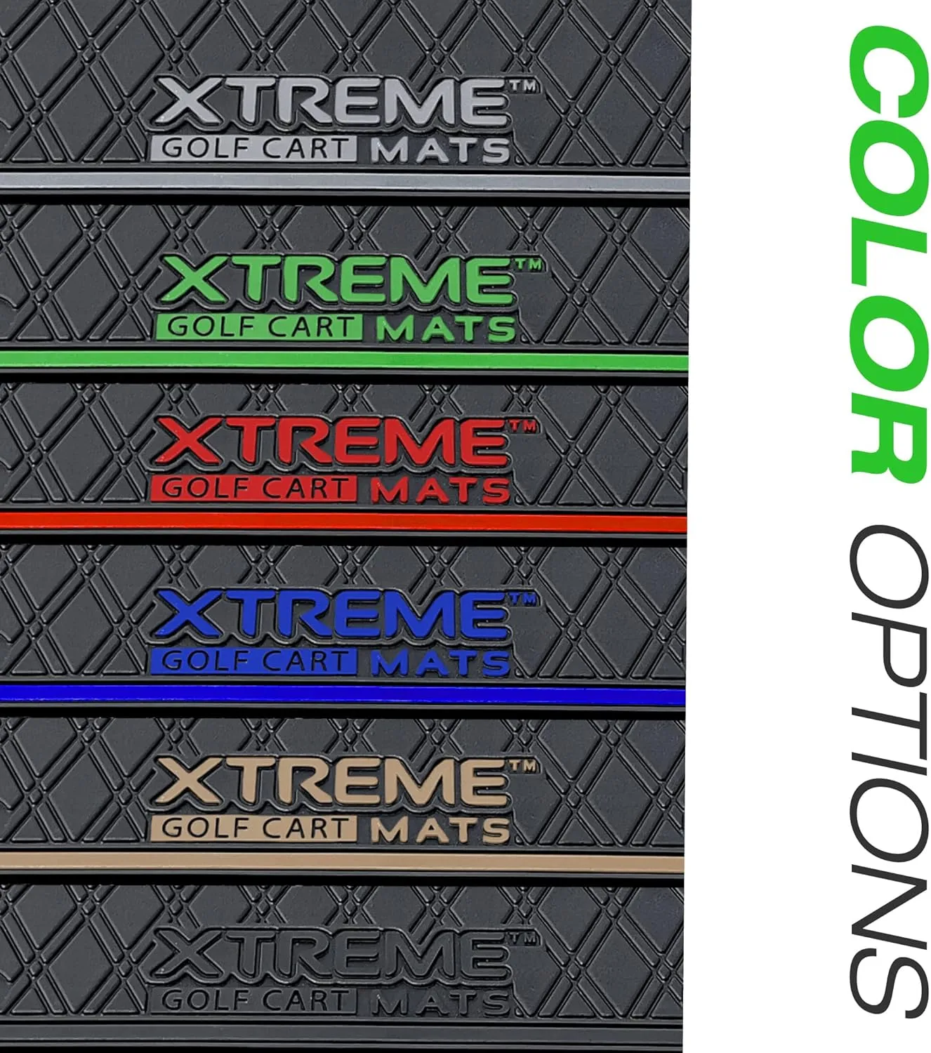 Xtreme Mats Club Car Compatible Golf Cart Mat, Full Coverage Rubber Floor Liner - Fits Club Car DS (1982-2013) and Villager (1982-2018)