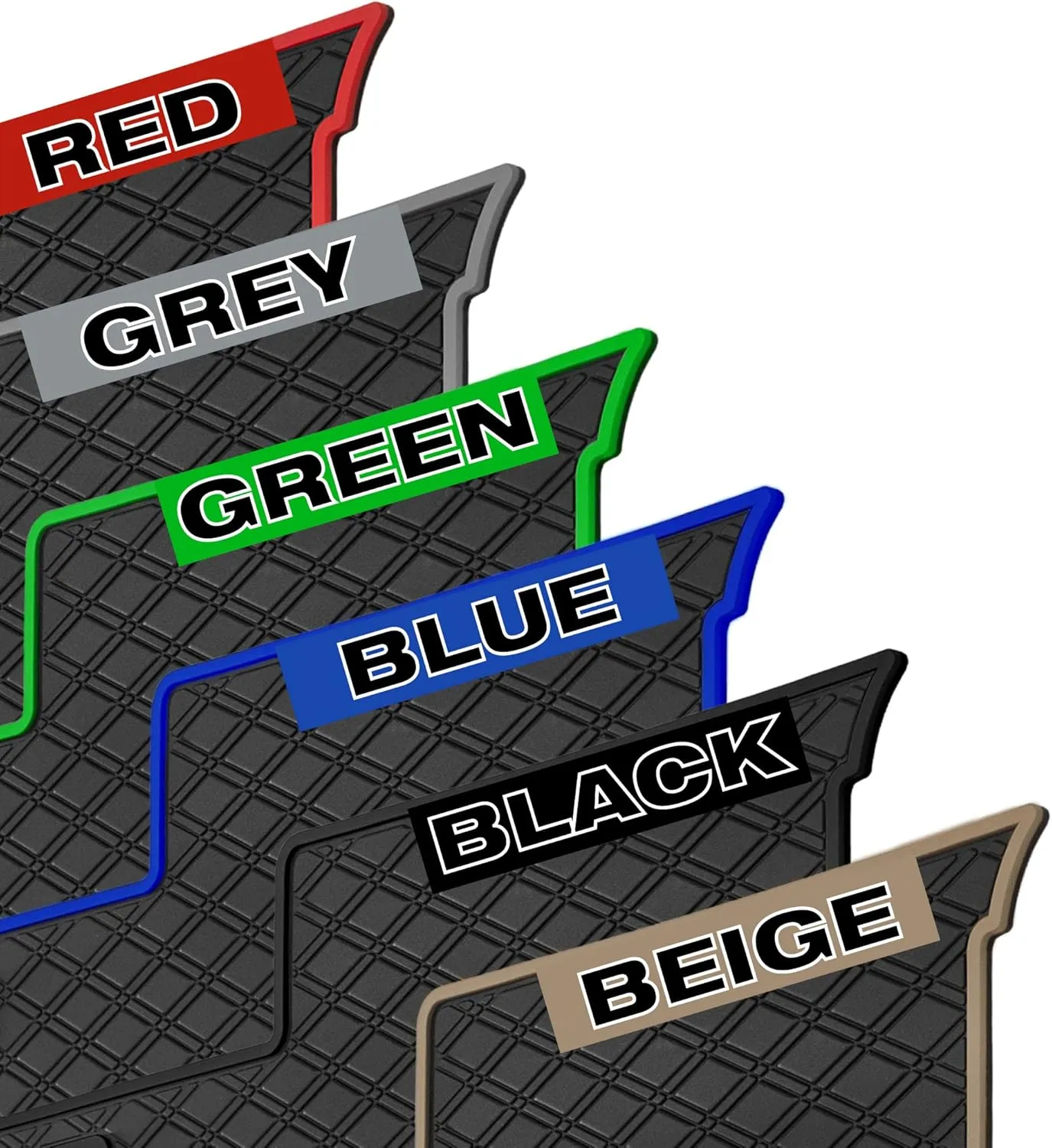 Xtreme Mats Golf Cart Floor Mat Compatible with Yamaha Drive2, Full Coverage Golf Cart Floor Liner Mat - Fits Yamaha Drive2 Models Only (2017-2023) & UMAX Rally 4x4 - Black with Green Trim