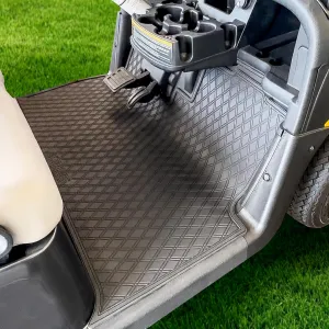 Xtreme Mats Rubber Floor Mat Liner for Golf Carts - Fits E-Z-GO 2022.5-2023.5 RXV/Valor Models with Hanging Pedals Including RXV Elite, RXV Freedom, Valor - Diamond Design Flooring Cover