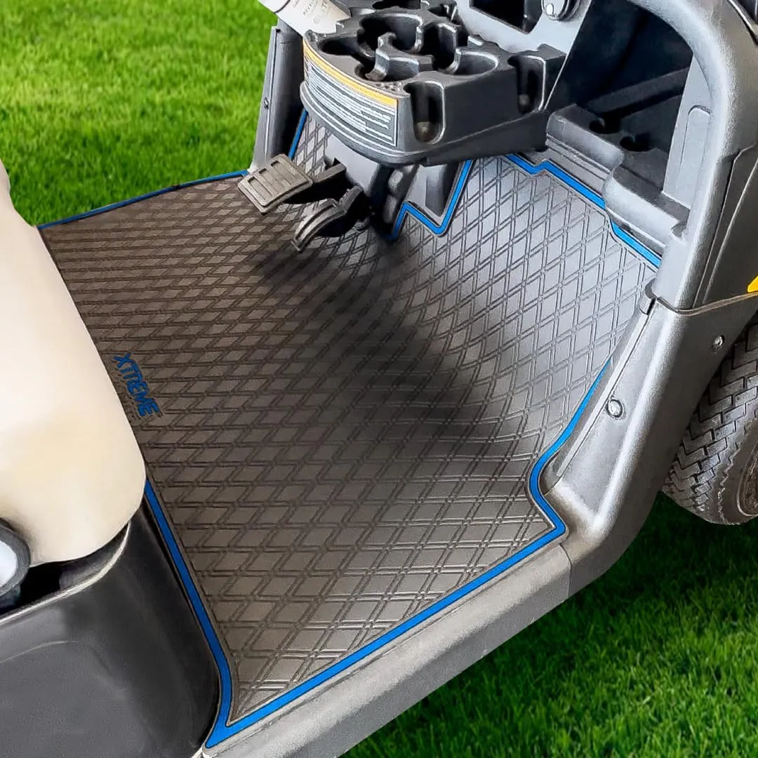 Xtreme Mats Rubber Floor Mat Liner for Golf Carts - Fits E-Z-GO 2022.5-2023.5 RXV/Valor Models with Hanging Pedals Including RXV Elite, RXV Freedom, Valor - Diamond Design Flooring Cover