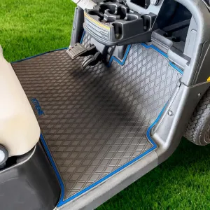 Xtreme Mats Rubber Floor Mat Liner for Golf Carts - Fits E-Z-GO 2022.5-2023.5 RXV/Valor Models with Hanging Pedals Including RXV Elite, RXV Freedom, Valor - Diamond Design Flooring Cover