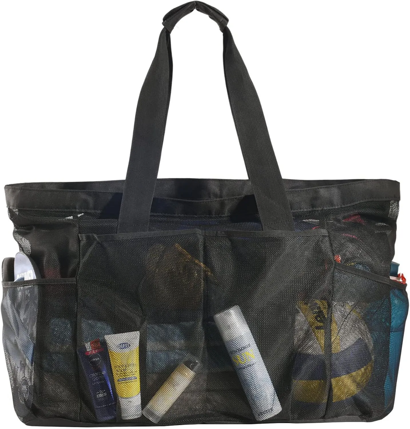 XX-Large Mesh Duffle Bag for Beach Pool Cruise Family Swimming Equipment with Zipper and Pockets/Sandproof/Extra Big Capacity