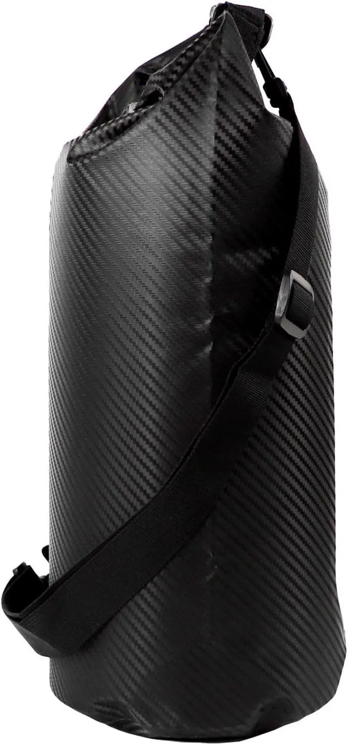 YakAttack 10L Roll-Top Drybag with Air Valve - Black Carbon | Waterproof Marine Dry Bag for Kayaking, Boating & Paddleboarding | Heavy Duty Drybag for Gear Protection | Roll Top Compression Bag
