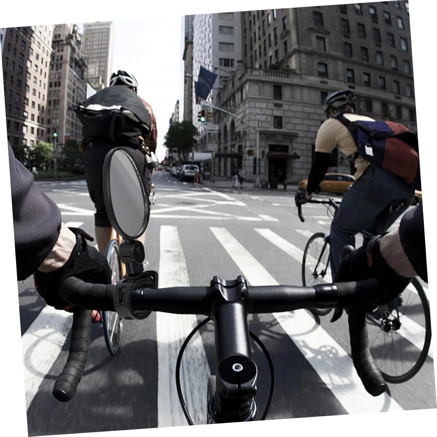 Yardwe 2sets Safety Cycling Bike Rear View Mirrors Easy Install Handlebar Accessory 2pcs*2