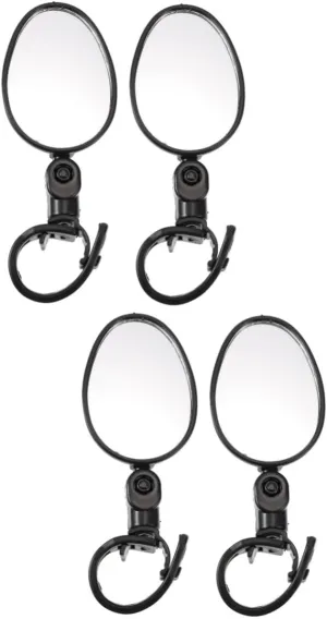 Yardwe 2sets Safety Cycling Bike Rear View Mirrors Easy Install Handlebar Accessory 2pcs*2