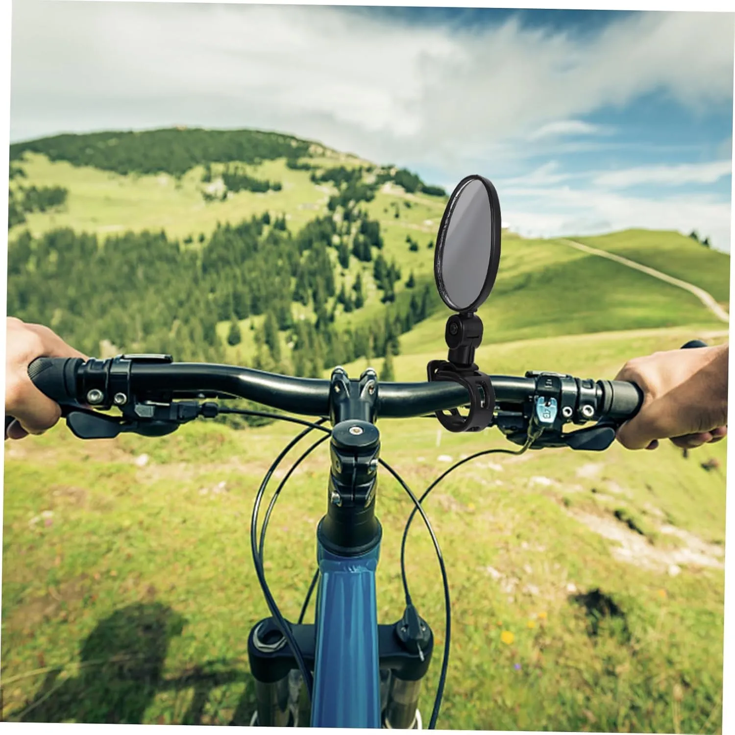 Yardwe 2sets Safety Cycling Bike Rear View Mirrors Easy Install Handlebar Accessory 2pcs*2