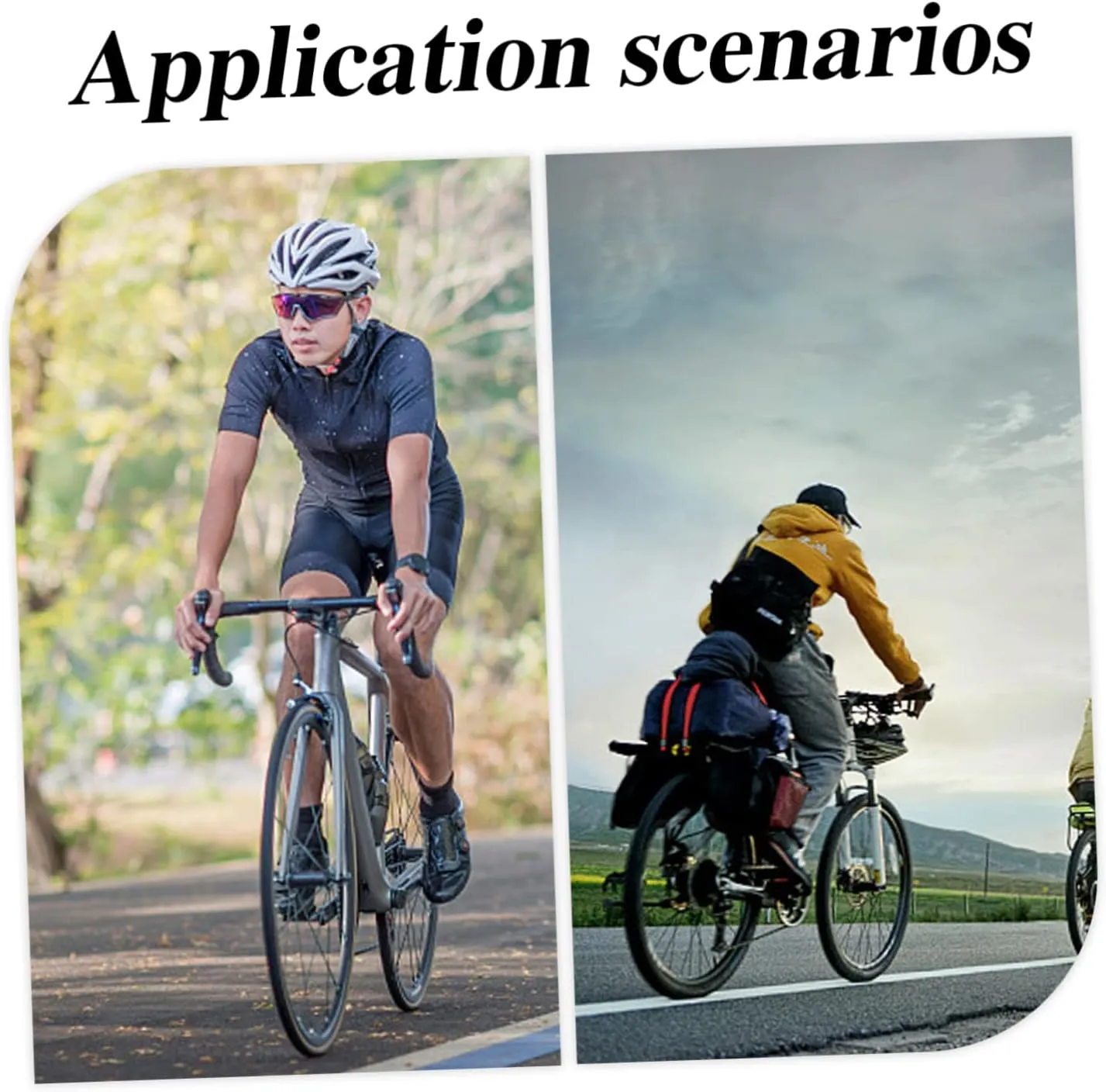 Yardwe 2sets Safety Cycling Bike Rear View Mirrors Easy Install Handlebar Accessory 2pcs*2