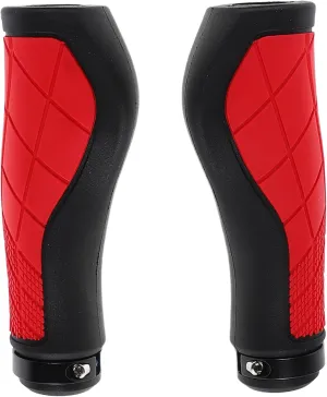 YARNOW 1 Pair Textured Rubber Bicycle Handlebar Grips Ergonomic Nonslip Design for Mountain Biking Folding Bikes Shock Absorbing Comfortable Grip for Urban Cycling