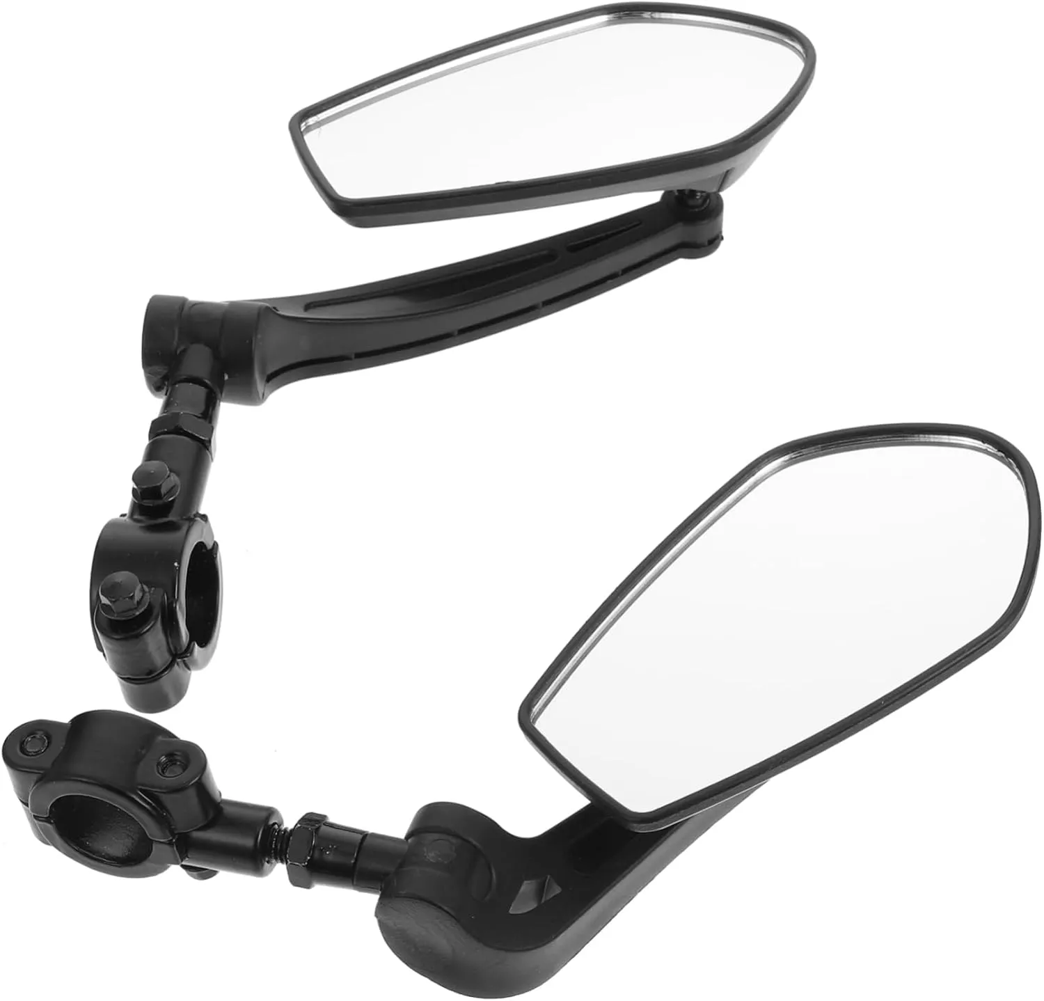 YARNOW 1pair Reflective Handlebar Mirror Easy Install Rearview Cycling Accessory for Safety Compact Design for Motorcycles High Brightness for Vision