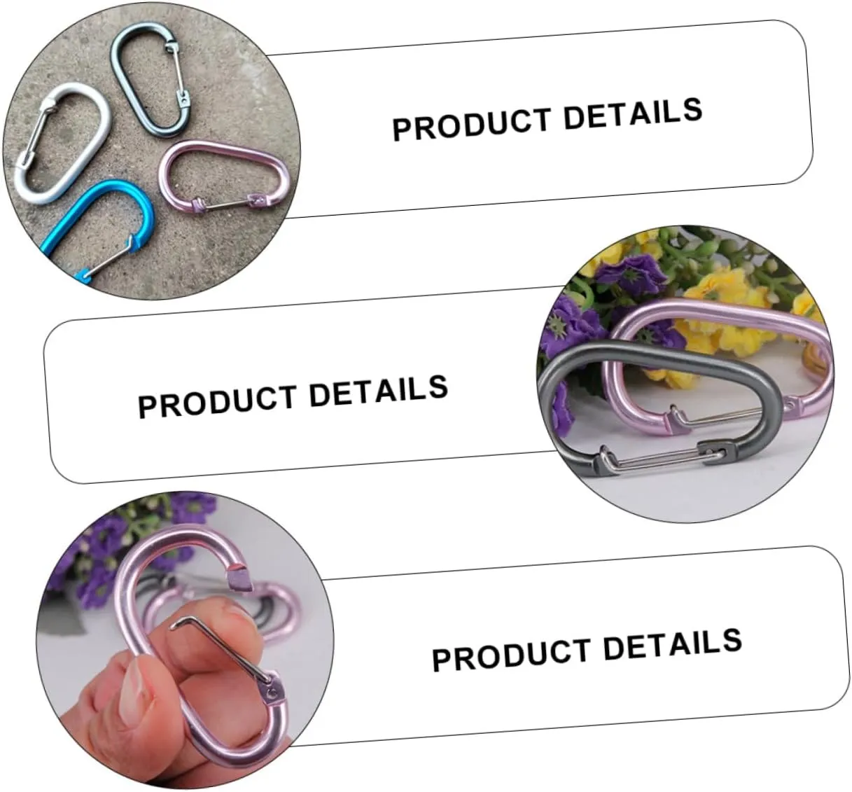 YARNOW Carabiner Running Water Bottle Sling Carrier Camping Key Chains Jar Warmer Holder Drink Bottle Carrier