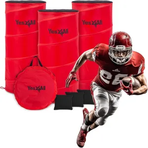 Yes4All Pop Up Defender, 3-Pack Basketball Youth Training Equipment, Portable Football Soccer Basketball Drill Defender