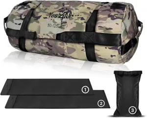 Yes4All Sandbags for Working Out, Adjustable Sand Bags for Weight Training with Handles, Multiple Colors & Sizes 5-200lbs