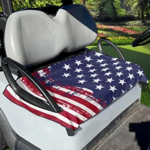 Yewattles Golf Cart Seat Cover Portable Club Car Seat Towel Universal Fit 2-Seat Golf Cart