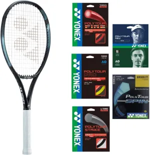 Yonex EZONE 100L Aqua Night Black Tennis Racquet (7th Gen) - Strung with Your Choice of 125-Gauge String